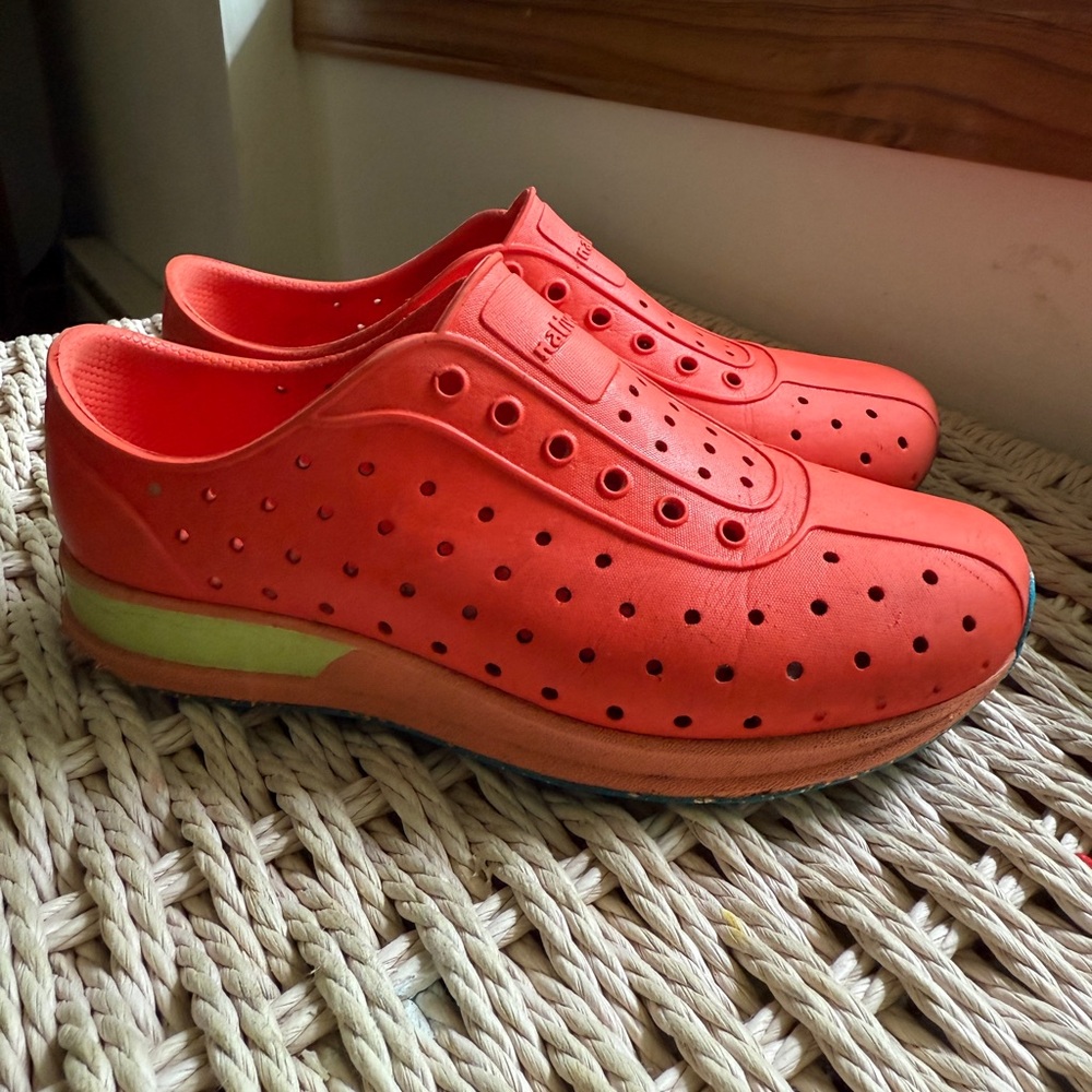 Native Bright Orange Perforated Shoes